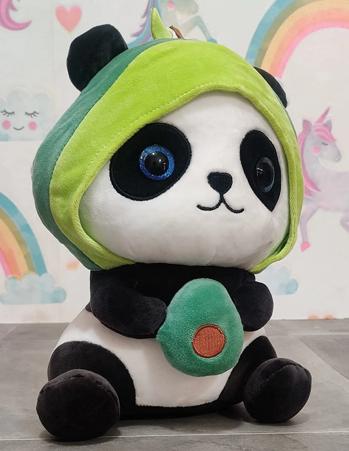 Fun4you Avocado Panda Soft Toy 30 cm - Cute Stuffed Animal for Kids - Adorable Plush Toy for Boys & Girls - Ideal Gift for Birthdays"