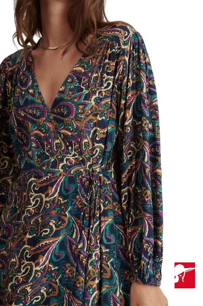 Garance Paris paisley wrap midi dress NEW size S size S