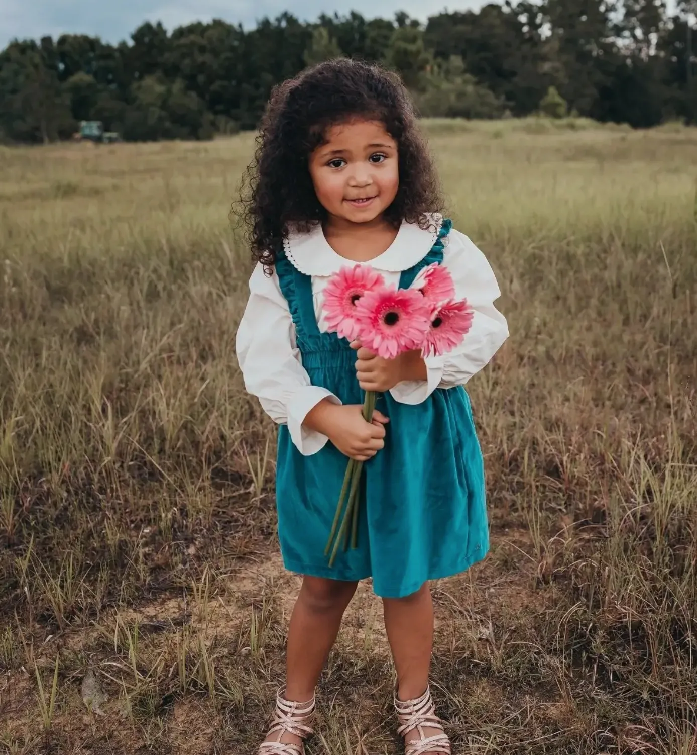 Girls Velvet Alpine Blue Skirt Two Piece Set