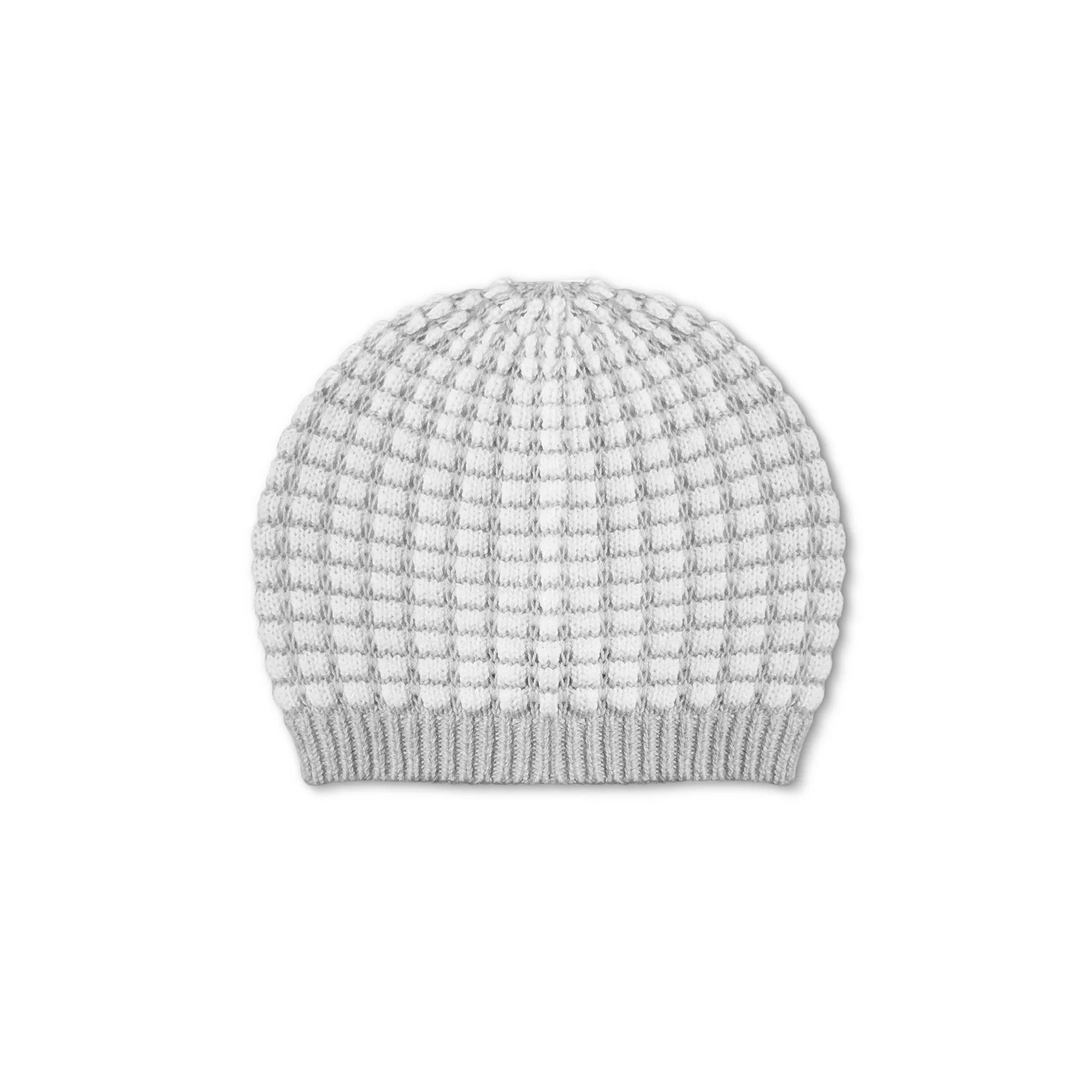 Grey Check Baby Beanie