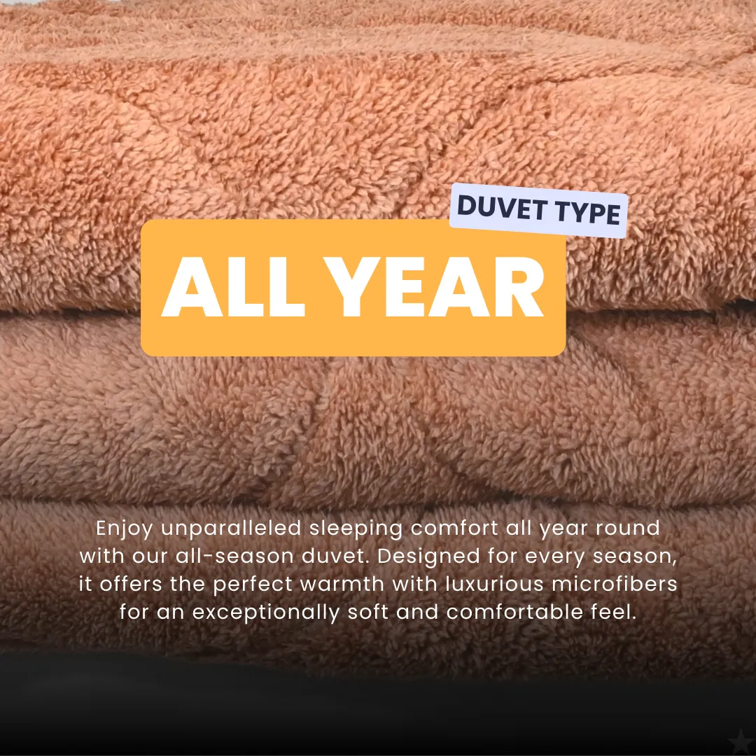 HappyDuvet - Teddy - Mocca - All season Coverless duvet