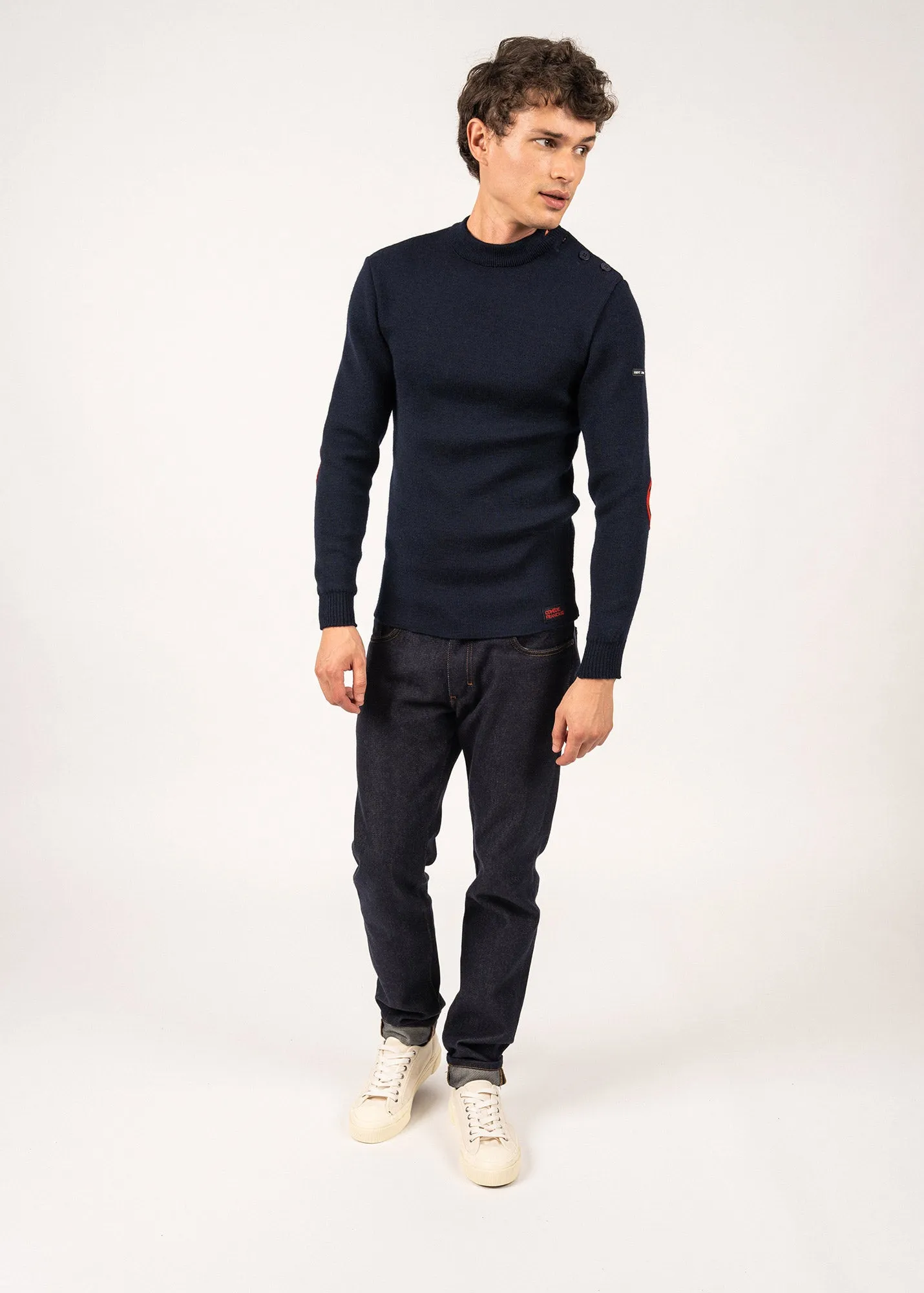 Iconic Matelot jumper with elbow patches - SAINT JAMES x Comédie Française (MARINE)