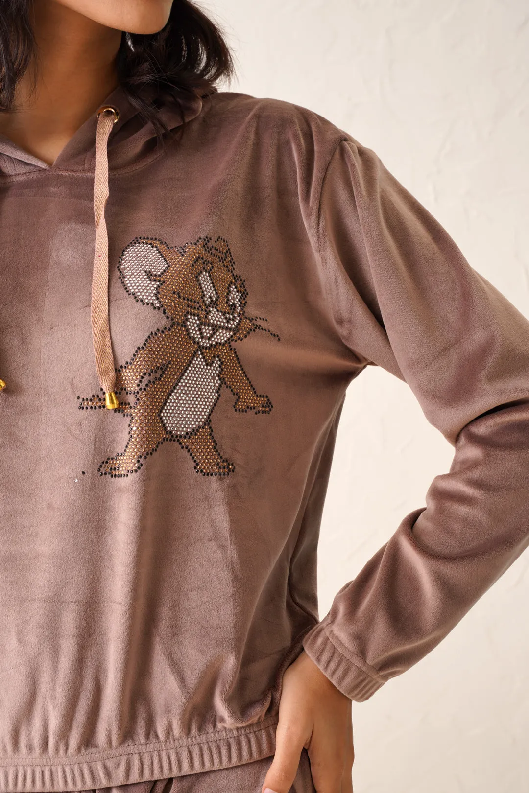 Jerry Beige Hoodie Track Suit