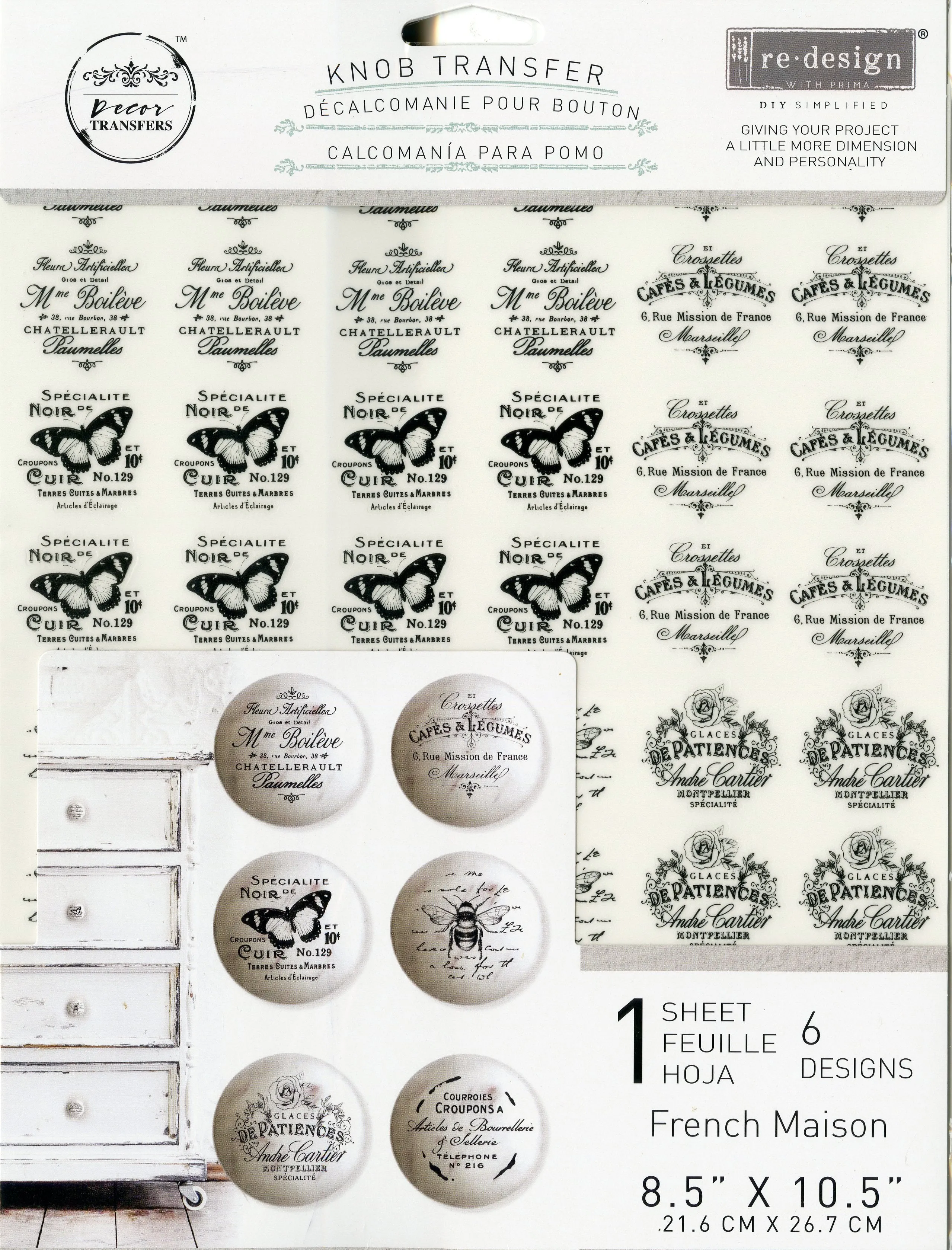 Knob Transfers by Re-Design - French Maison