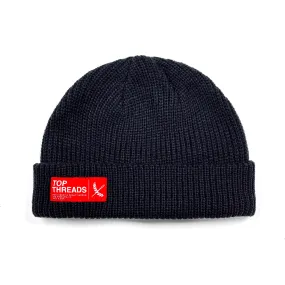 Label Knit Beanie V2 - Navy