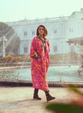 Long Coat Silk Damask Rani