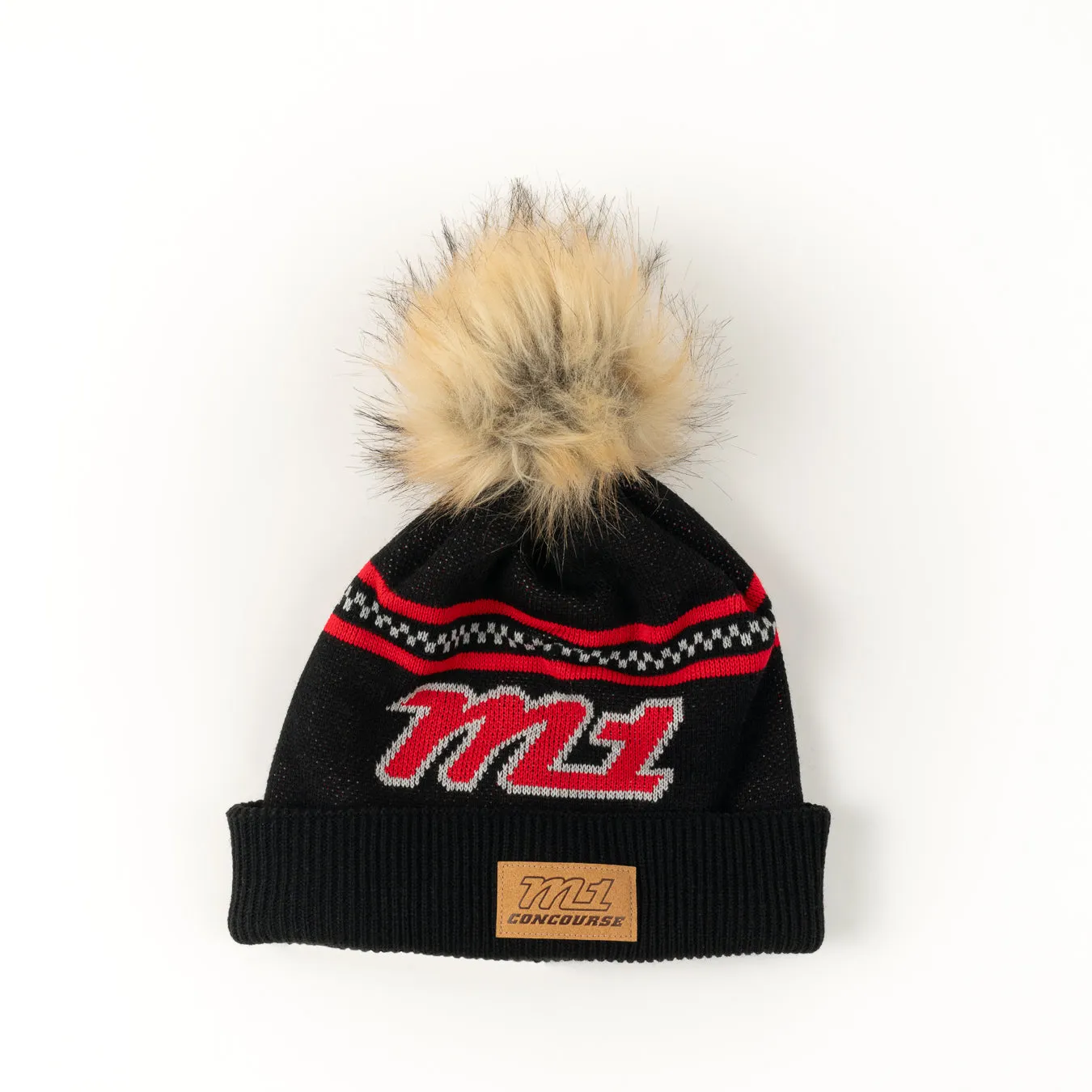 M1 Custom Faux Fur Pom Knit Hat