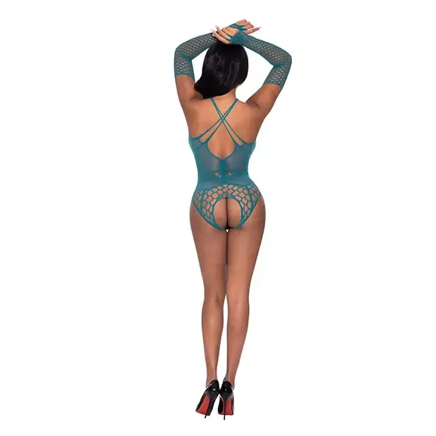 Magic Silk Seamless Long Sleeve Teddy Teal O/S