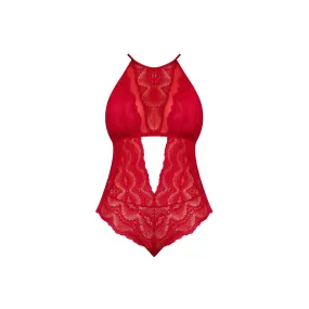 Magic Silk Sugar & Spice Teddy With Snap Crotch Red