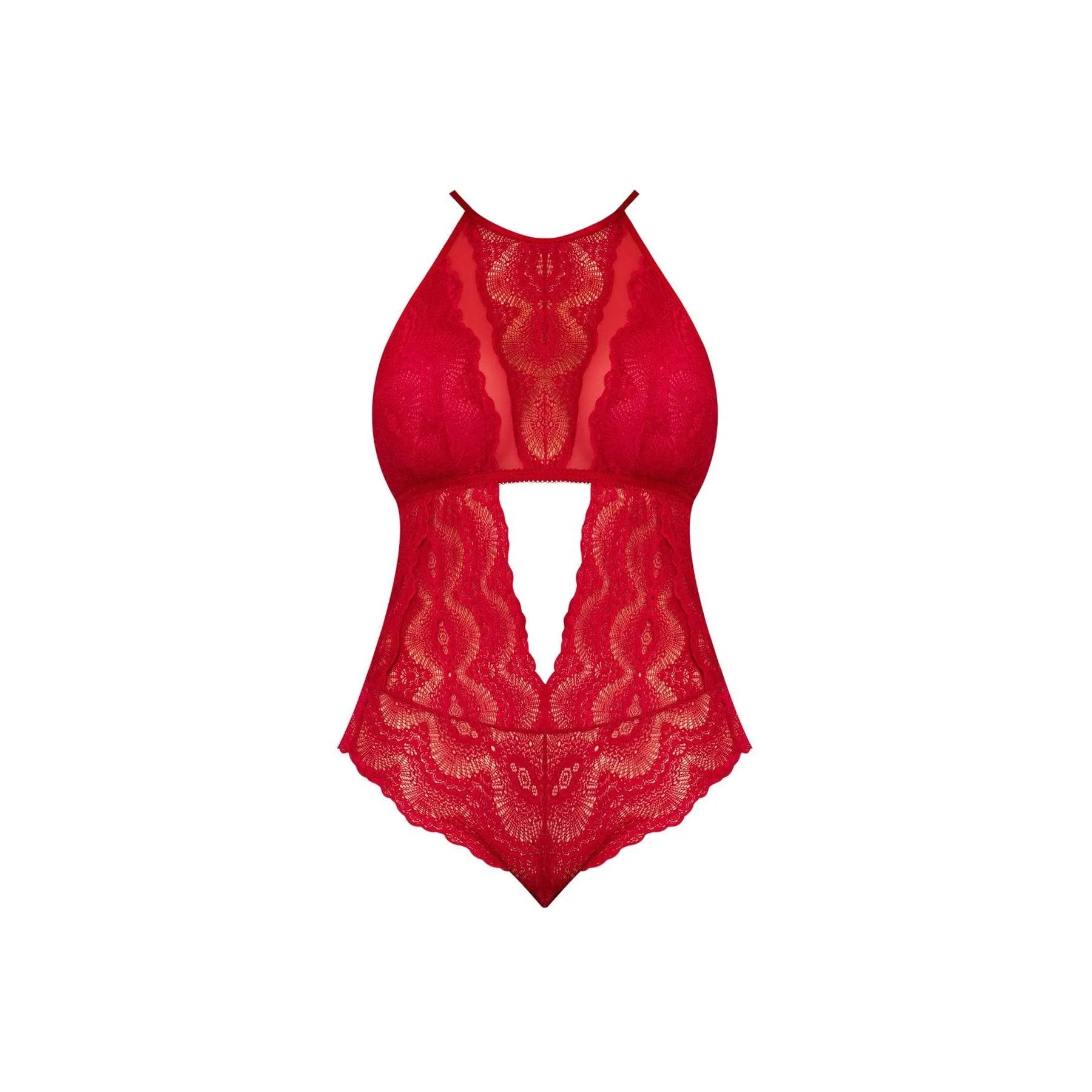 Magic Silk Sugar & Spice Teddy With Snap Crotch Red