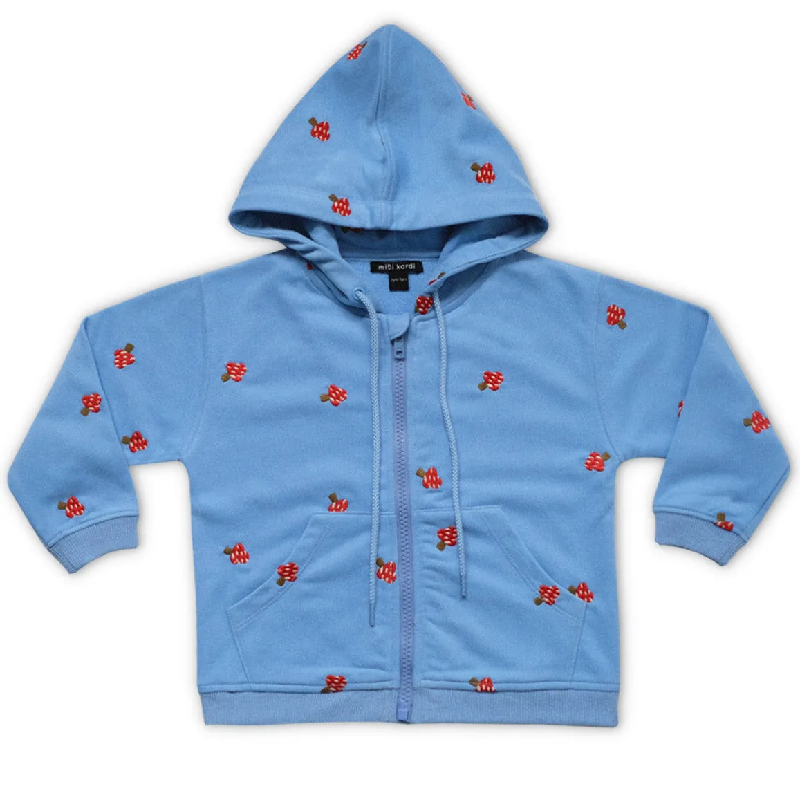 Mini Kardi Mini Mushroom Zipper Hoodie / Blue