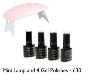 Mini Nail Lamp & 4 Claw Culture Gel Polishes