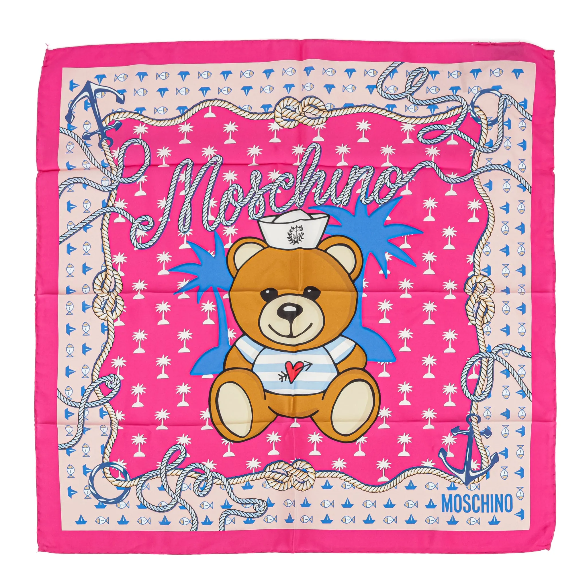 MISSONI Silk Scarf - Nautical Teddy Bear