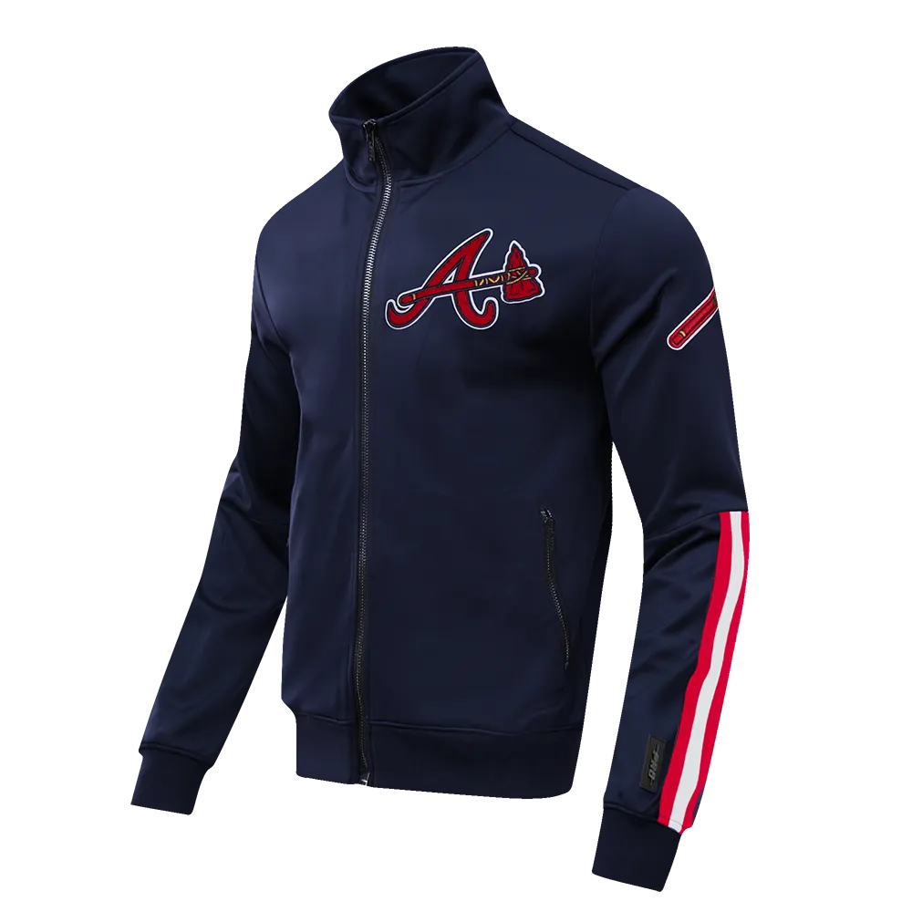 MLB ATLANTA BRAVES CLASSIC MEN'S TRACK JACKET (MIDNIGHT NAVY)