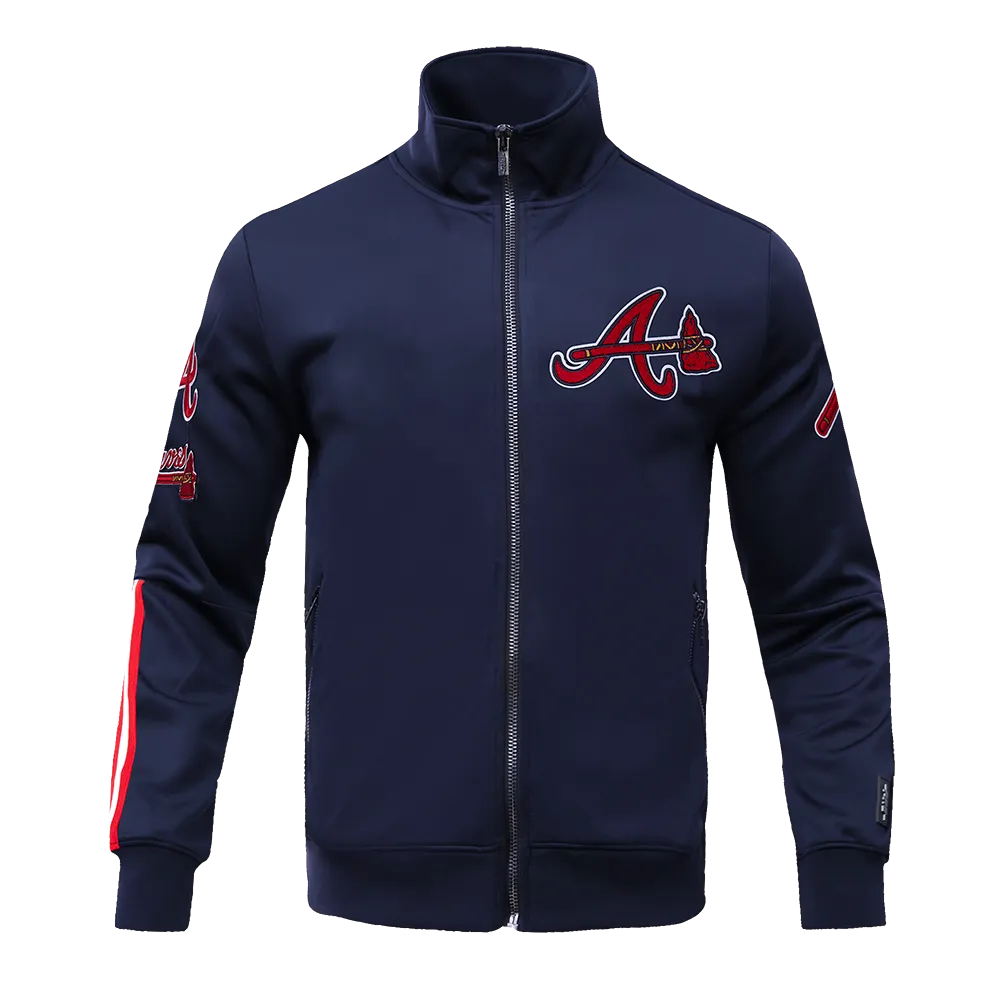 MLB ATLANTA BRAVES CLASSIC MEN'S TRACK JACKET (MIDNIGHT NAVY)