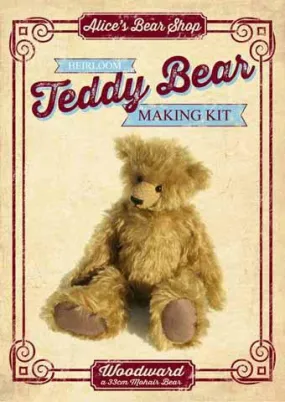 Mohair Teddy Bear Making Kit - Woodward - With or Without Pattern - 33cm when made