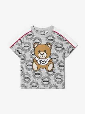 Moschino Baby Boys Cotton Logo Circle Teddy Toy T-Shirt