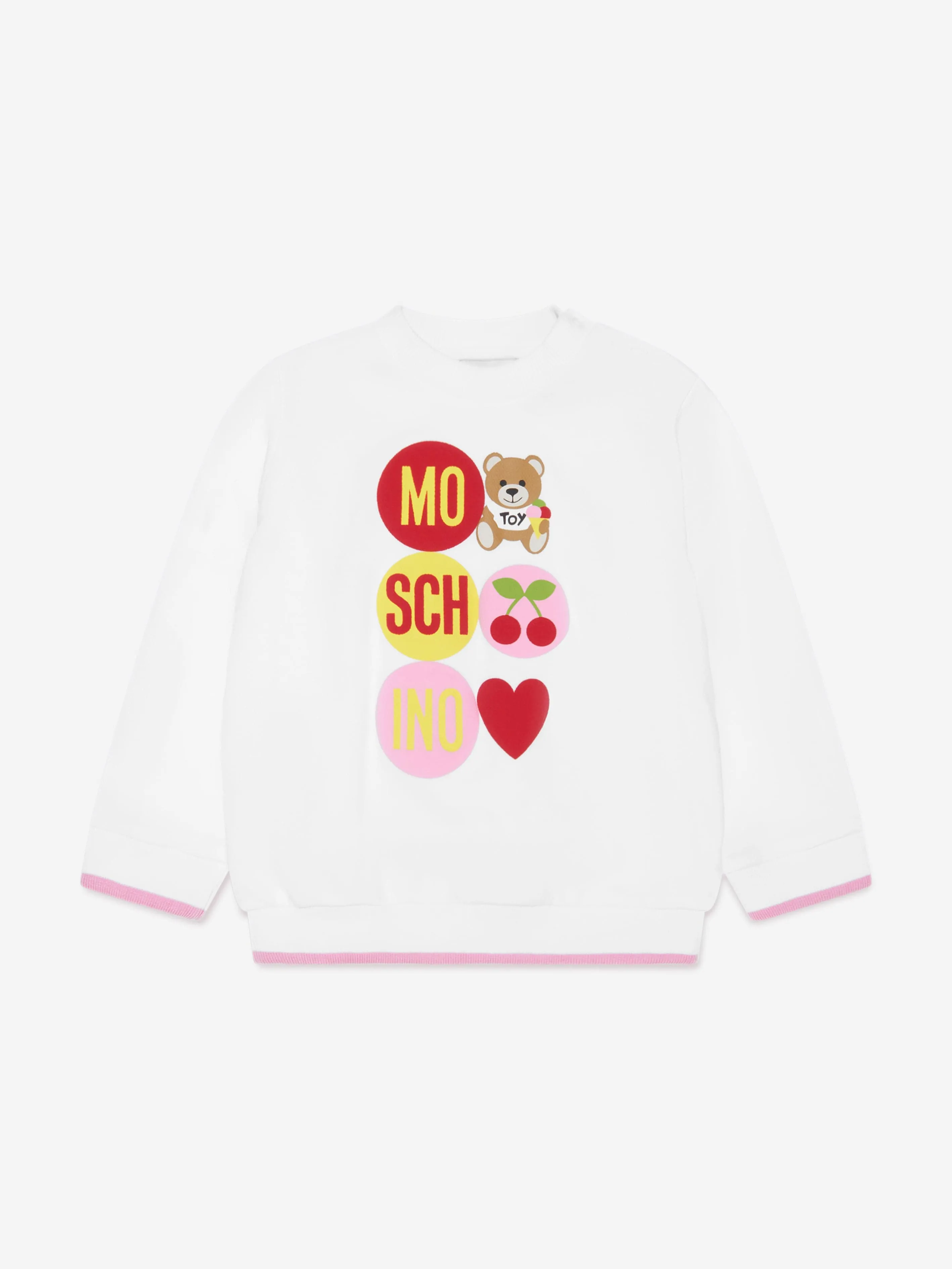 Moschino Baby Girls Teddy Logo Tracksuit in White