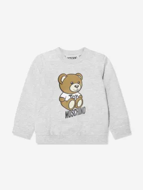 Moschino Baby Teddy Logo Sweatshirt in Grey