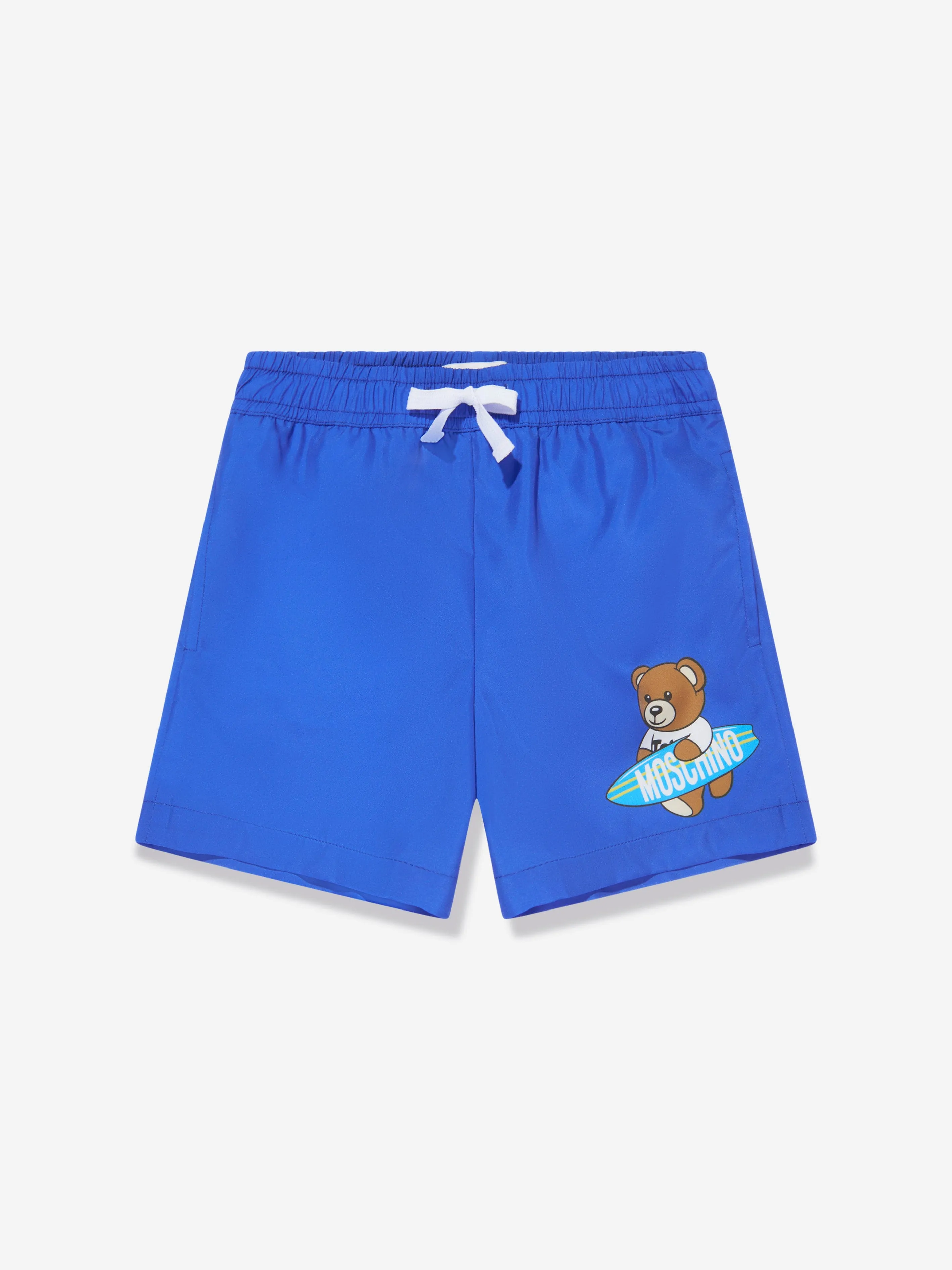 Moschino Boys Teddy Surfer Swim Shorts in Blue