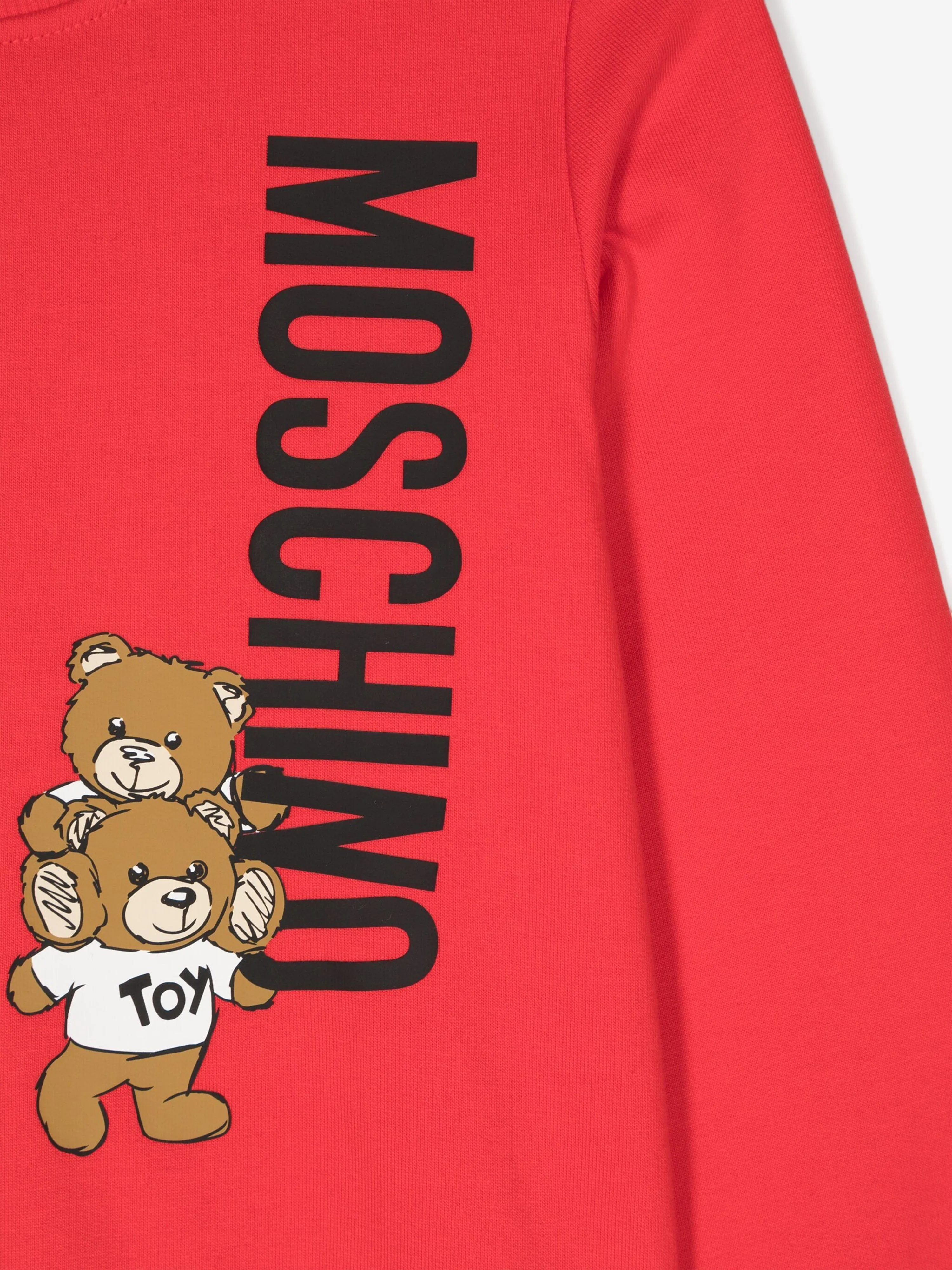 Moschino Kids Teddy Bear Logo Sweatshirt in Red