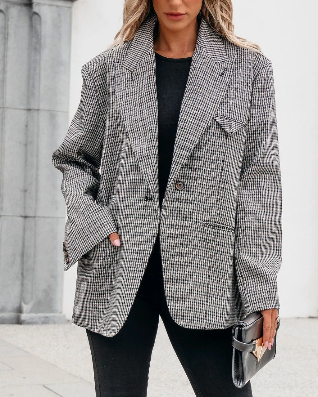 Muse By Magnolia Oversized Plaid Blazer - FINAL SALE