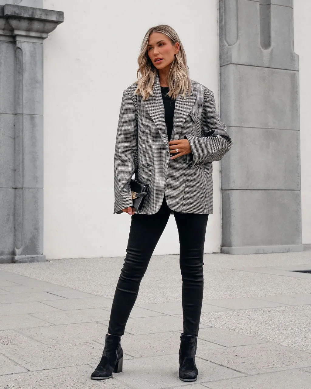 Muse By Magnolia Oversized Plaid Blazer - FINAL SALE