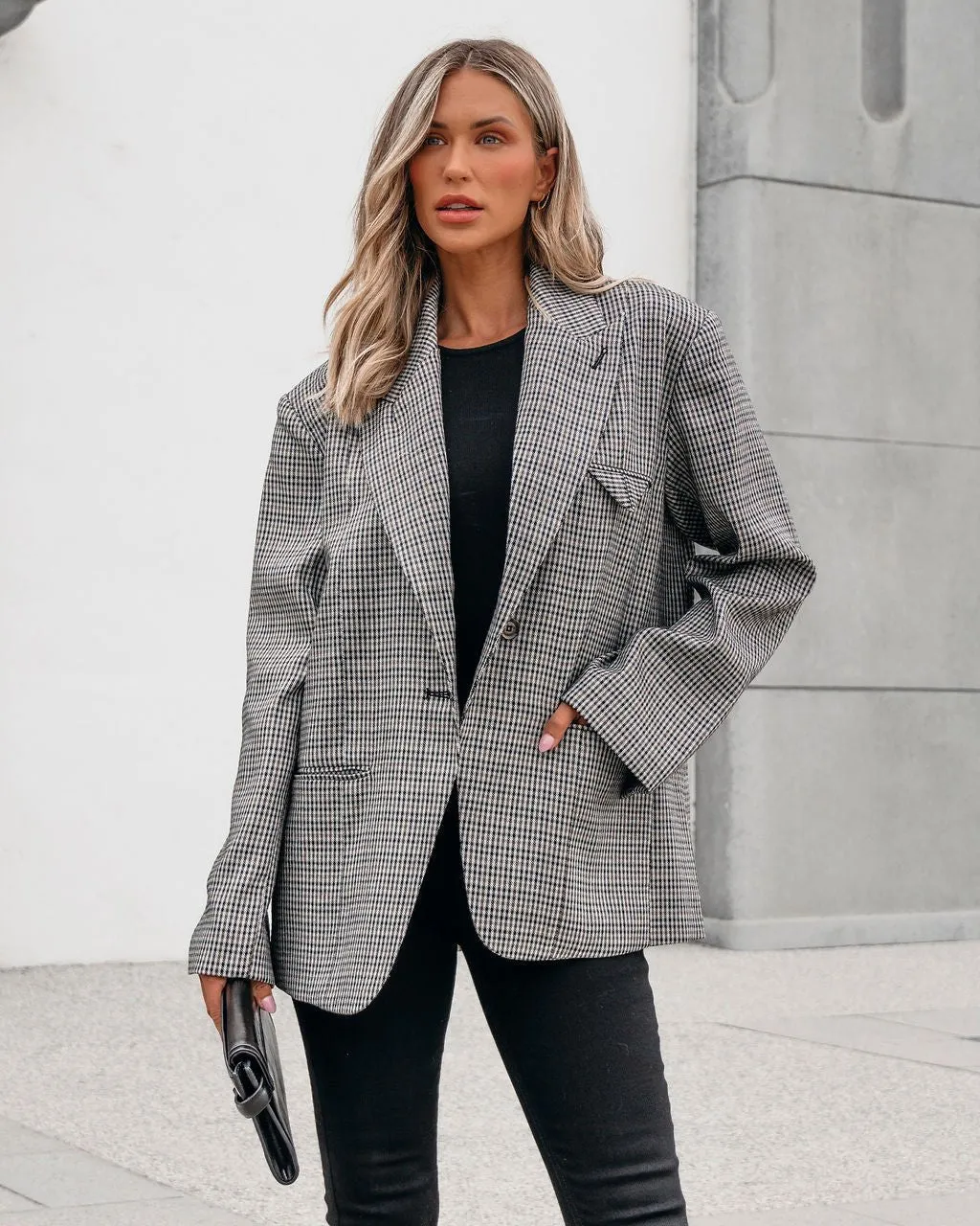 Muse By Magnolia Oversized Plaid Blazer - FINAL SALE