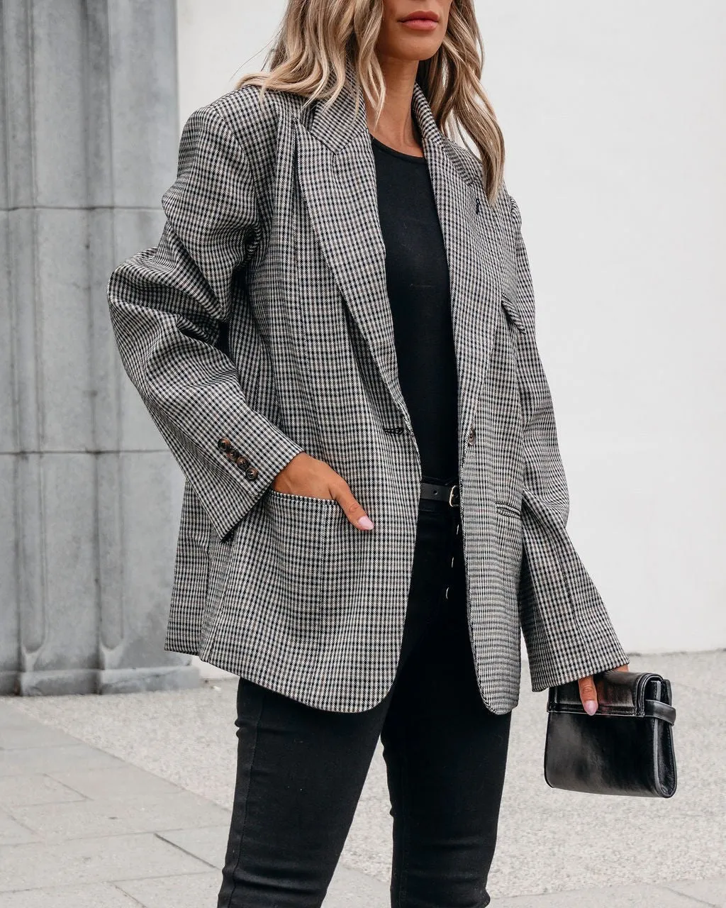 Muse By Magnolia Oversized Plaid Blazer - FINAL SALE