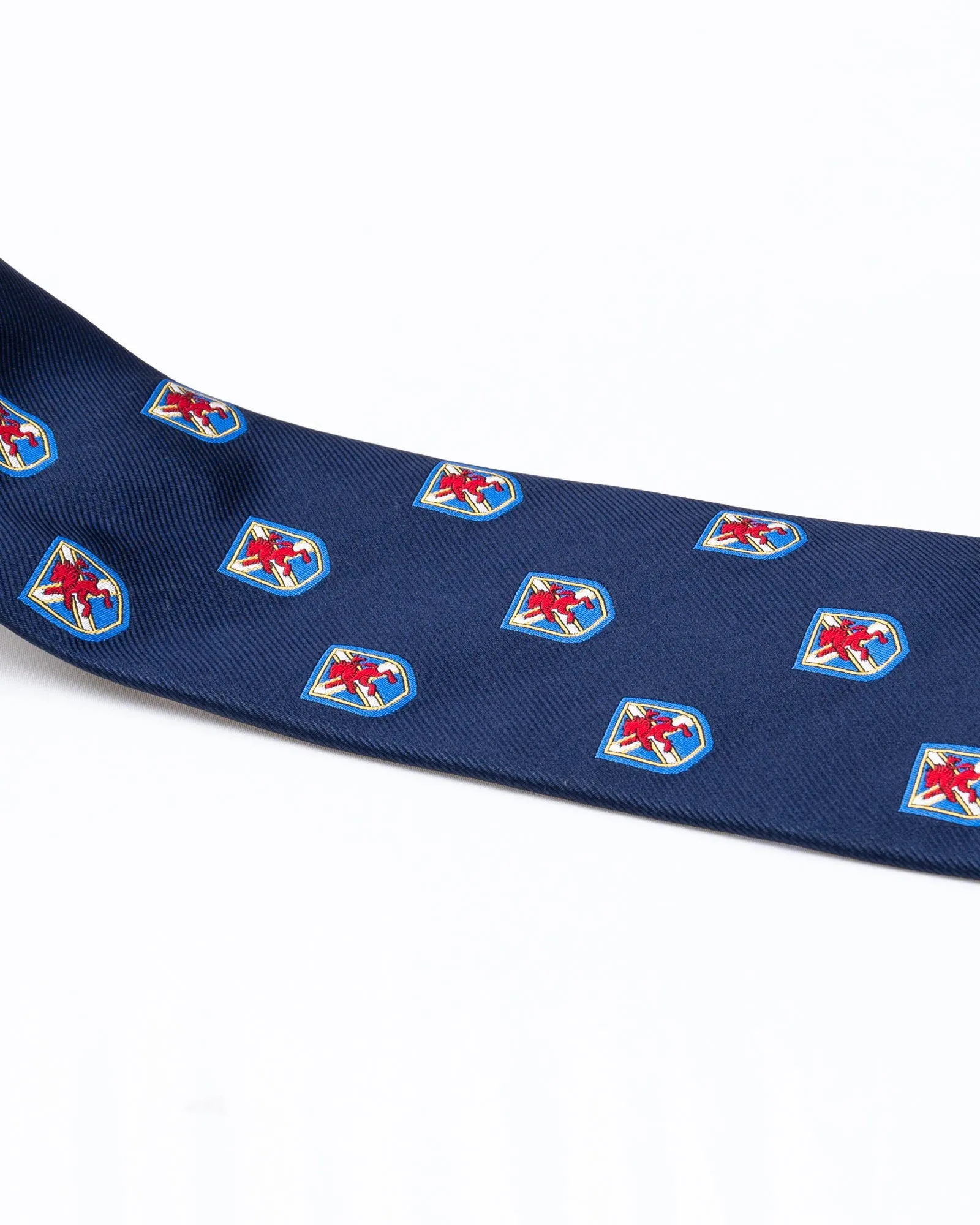 Navy Ground Coat of Arms Motif Necktie