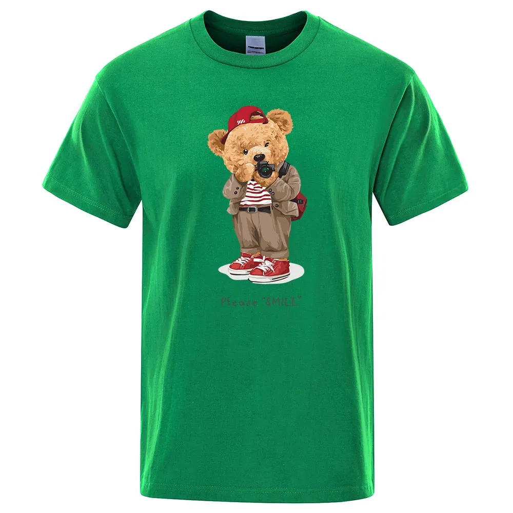 Nsqured Teddy Bear Photo Prints Men's T-shirt