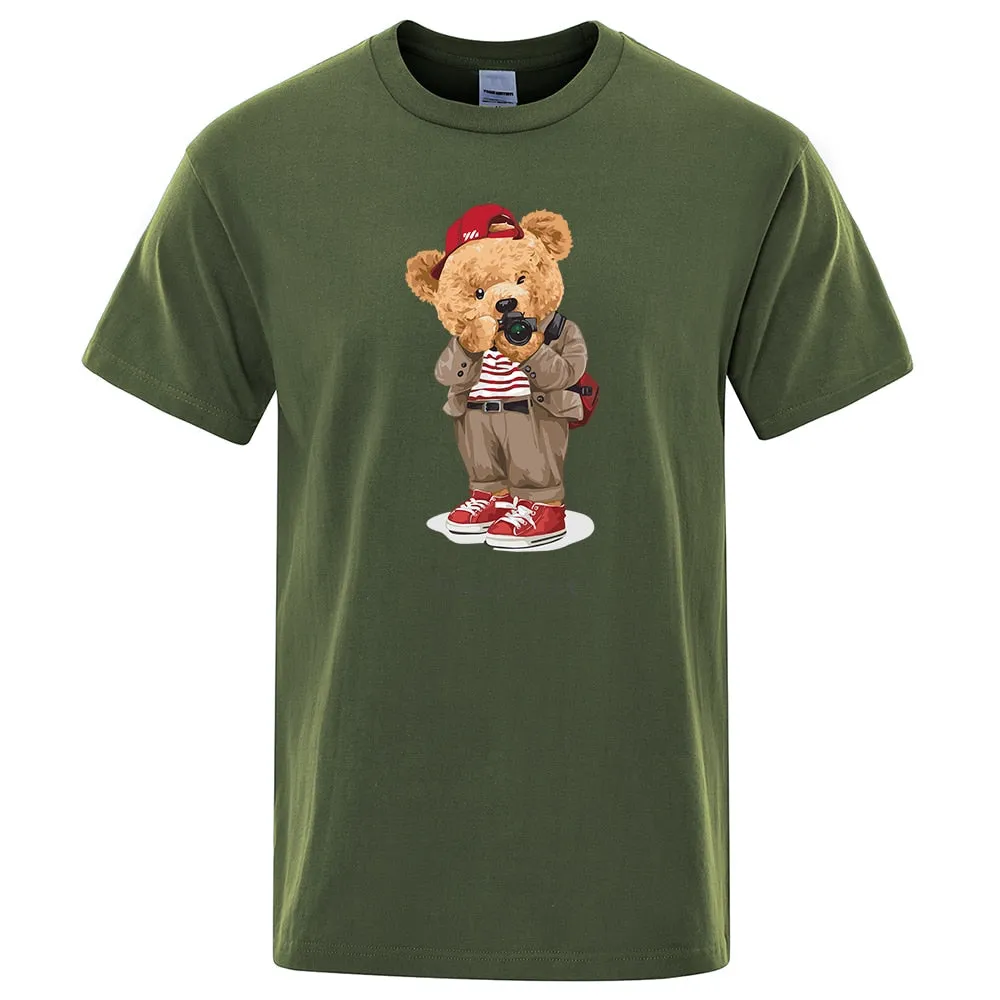 Nsqured Teddy Bear Photo Prints Men's T-shirt