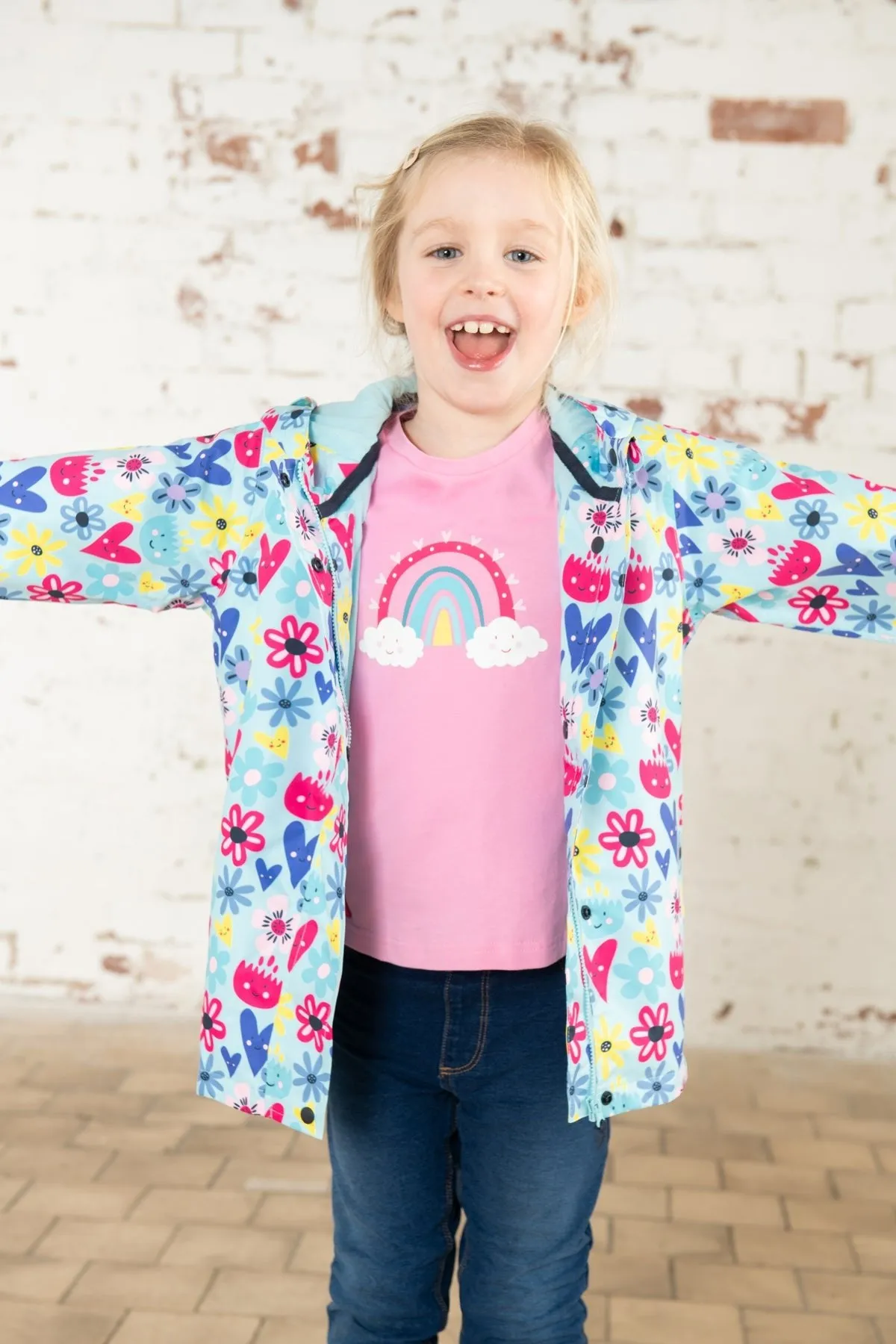 Olivia Jacket - Soft Turquoise Flower