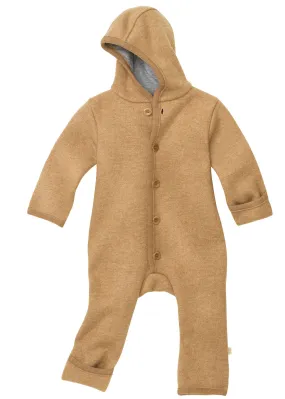 ORGANIC BOILED MERINO WOOL OVERALL - caramel