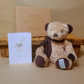 Organic Teddy Bear Soft Toy - Gift Boxed - Brown