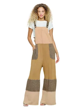 Overall Hippie Patchwork Color Block