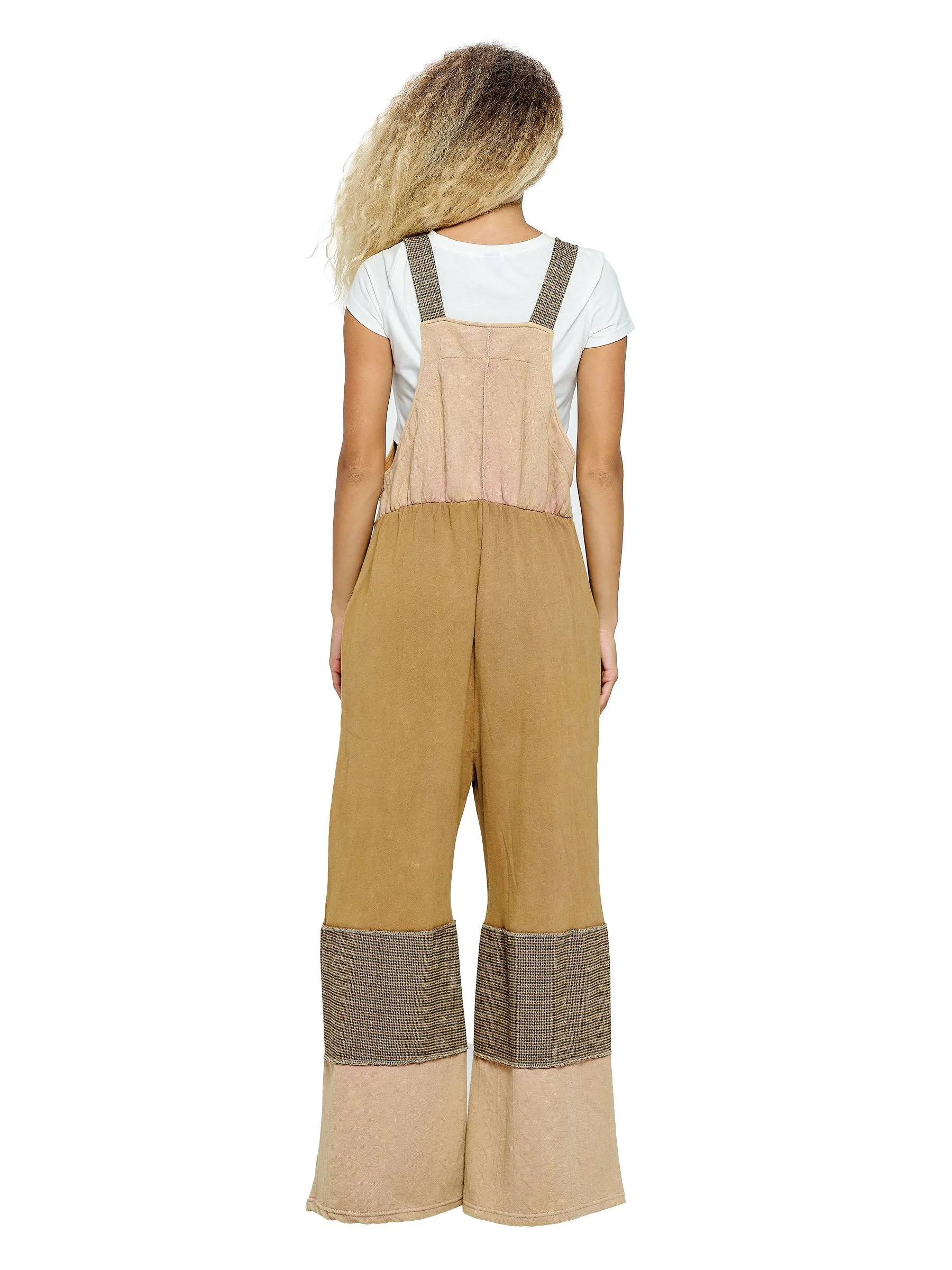 Overall Hippie Patchwork Color Block