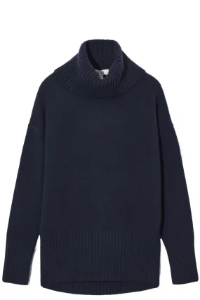 Oversized Pure Cashmere Roll-Neck Jumper