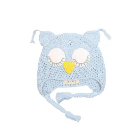 Owl Knit Hat in Blue