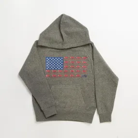 Patriotic Red Combine Flag Hoodie-Toddler/Youth