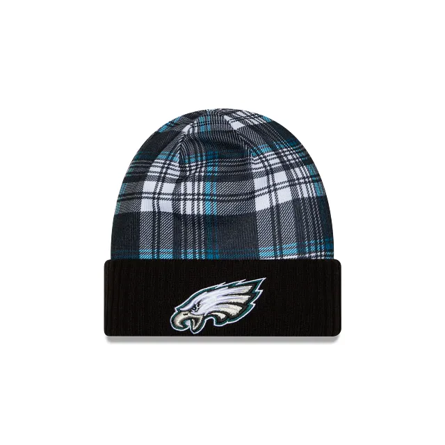 Philadelphia Eagles NFL New Era Men's Black 2024 Official Sideline Statement Cuff Knit Hat