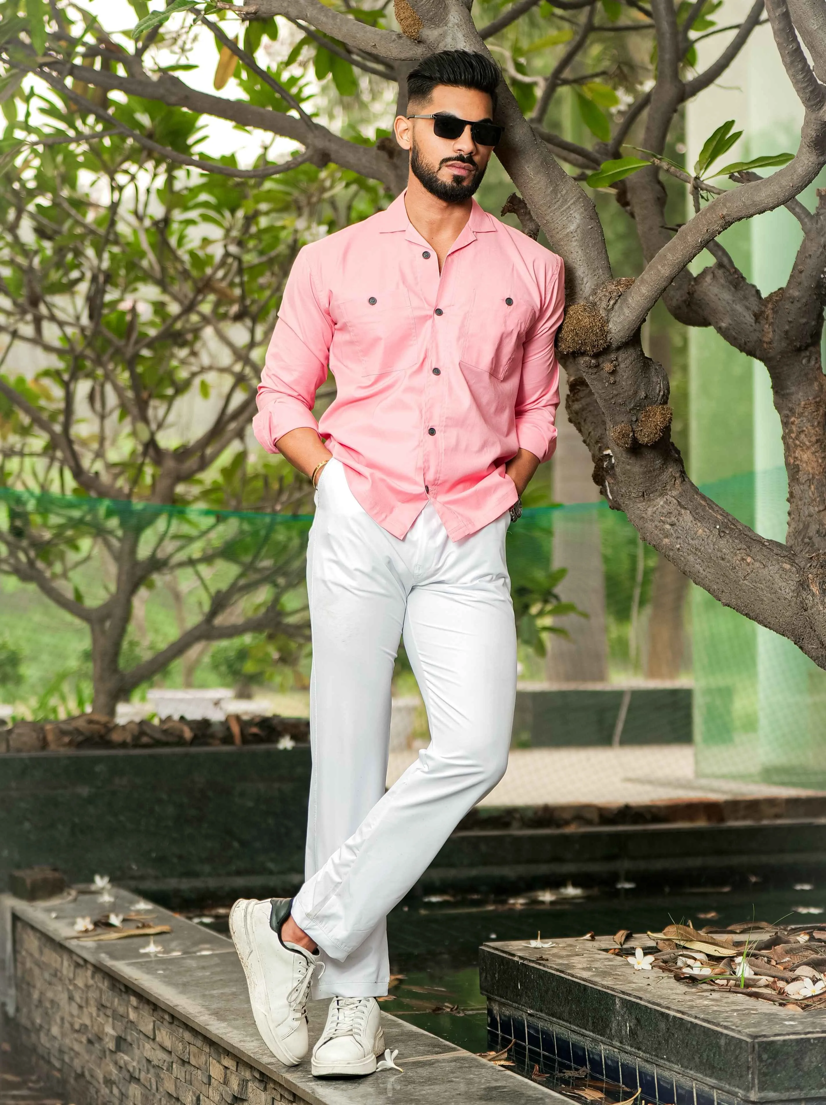 Pink Oxford Cotton Over Shirt