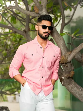 Pink Oxford Cotton Over Shirt