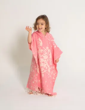 Pink Turkish Cotton Kids Poncho Towel