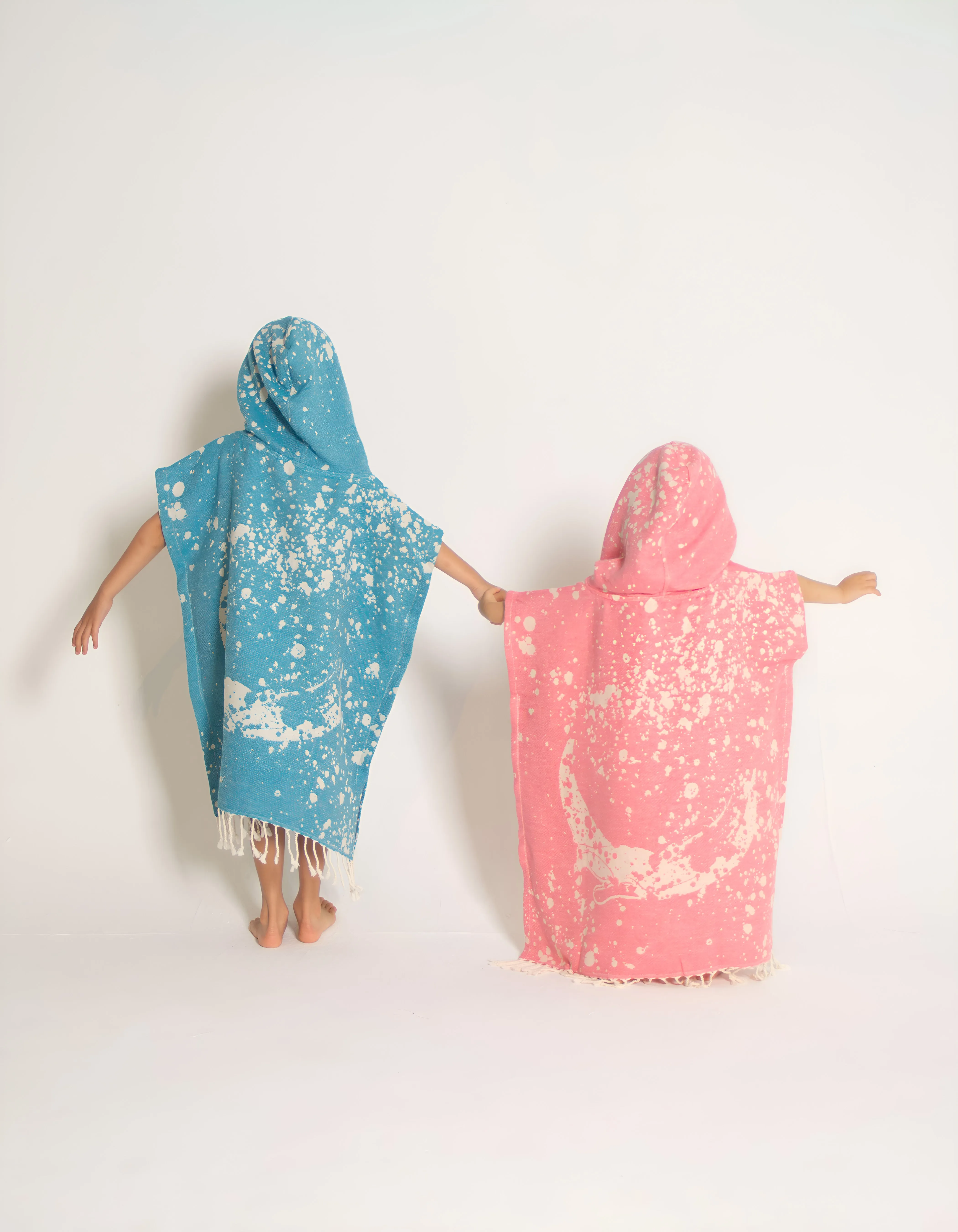 Pink Turkish Cotton Kids Poncho Towel