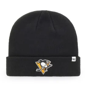 Pittsburgh Penguins NHL 47 Brand Men's Black Raised Cuff Knit Beanie