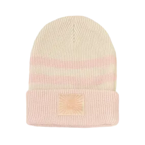 Positive Vibes Beanie - Natural/Faded Pink