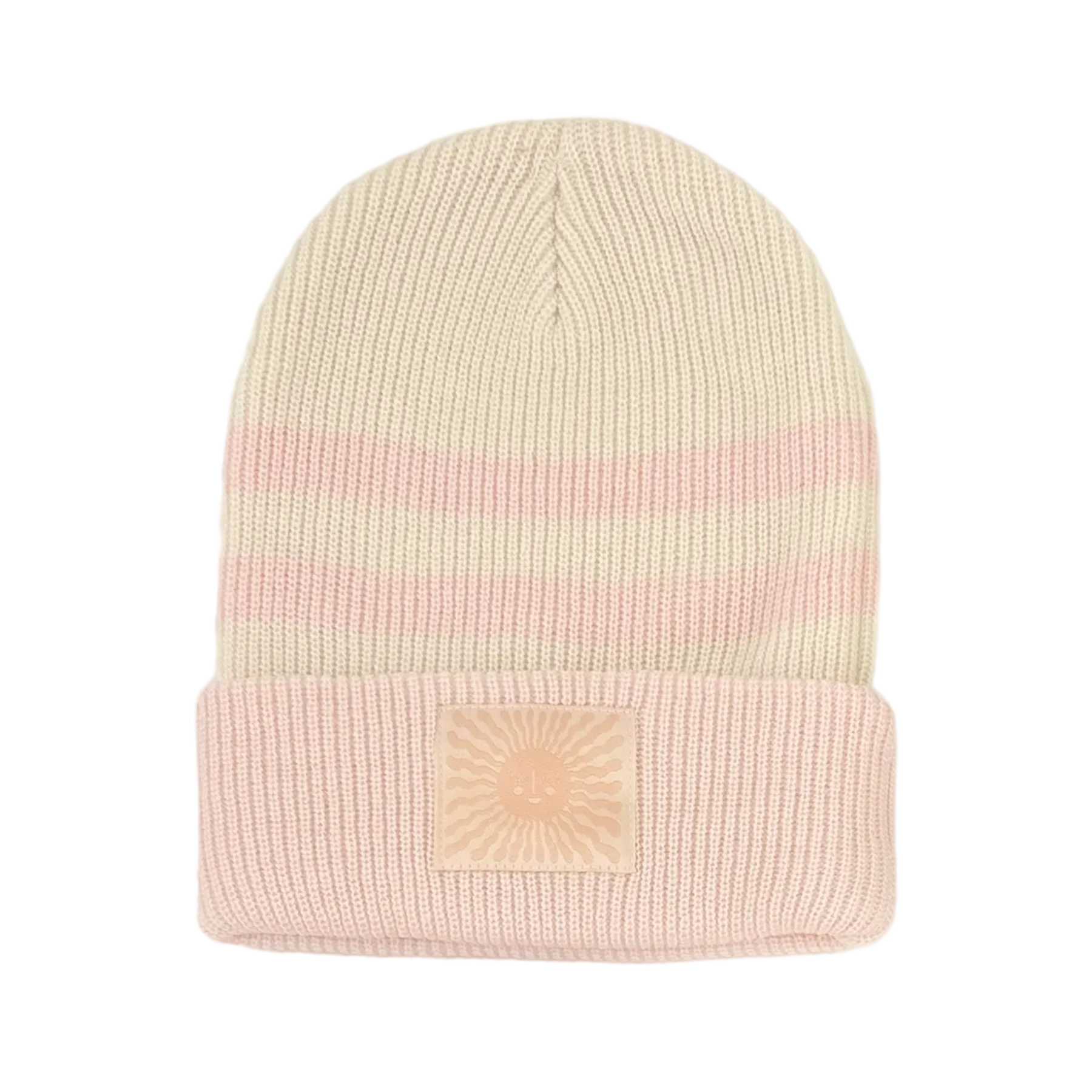 Positive Vibes Beanie - Natural/Faded Pink