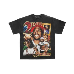 Present Vintage "2Pac" Tee (Washed-Black)