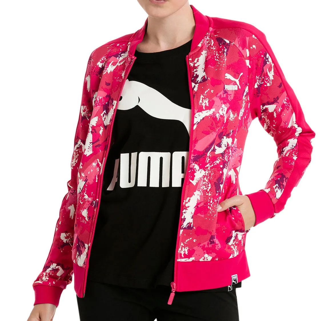 Puma All Over Print T7 Women's Track Jacket Love Potion